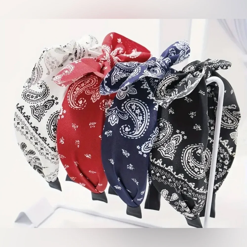 Paisley Print Headbands Set